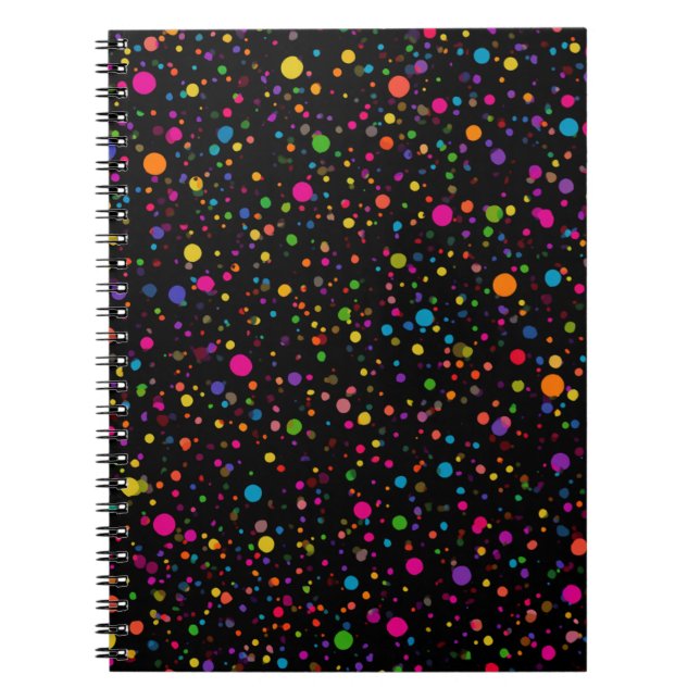 Cuaderno Lunares Multicolores Brillantes (Frente)