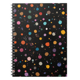Cuaderno Lunares Multicolores Brillantes
