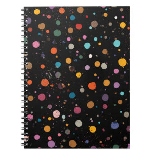 Cuaderno Lunares Multicolores Brillantes
