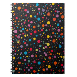 Cuaderno Lunares Multicolores Brillantes