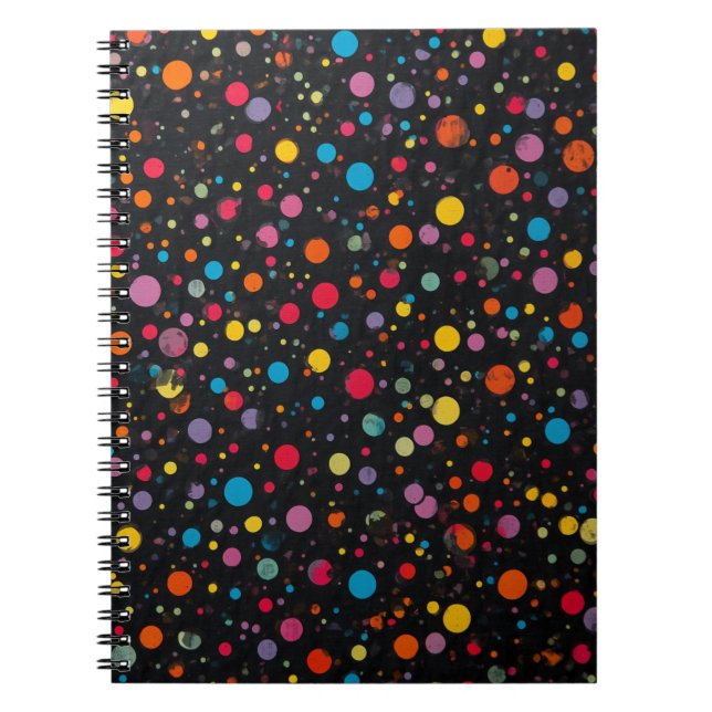 Cuaderno Lunares Multicolores Brillantes (Frente)