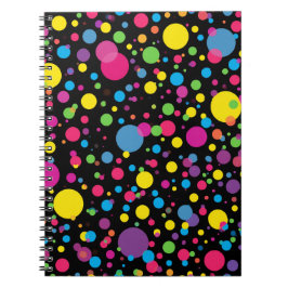 Cuaderno Lunares Multicolores Brillantes