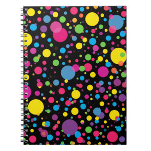 Cuaderno Lunares Multicolores Brillantes