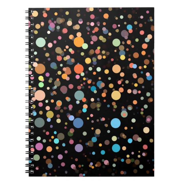 Cuaderno Lunares Multicolores Brillantes (Frente)