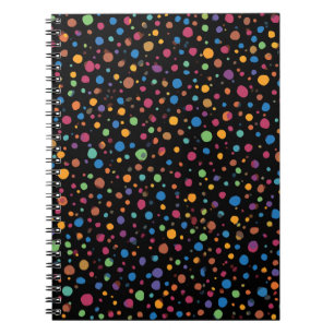 Cuaderno Lunares Multicolores Brillantes