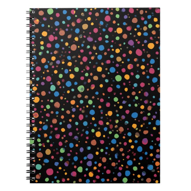 Cuaderno Lunares Multicolores Brillantes (Frente)