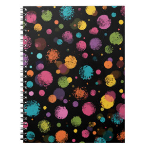 Cuaderno Lunares Multicolores Brillantes