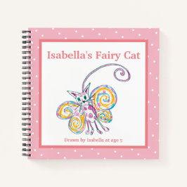 Cuaderno Lunares rosados y blancos