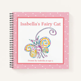 Cuaderno Lunares rosados y blancos