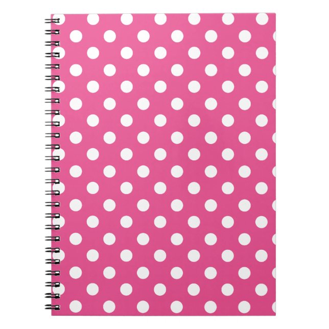 Cuaderno Lunares rosados y blancos (Frente)