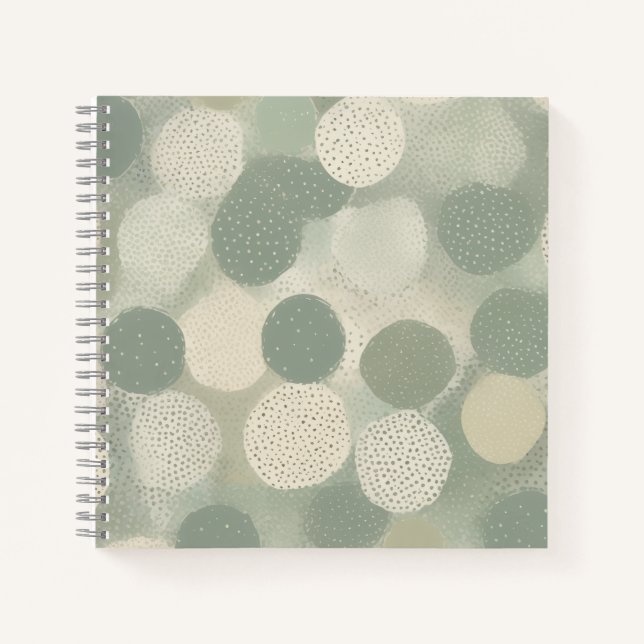 Cuaderno Lunares Verde Salvia (Anverso)