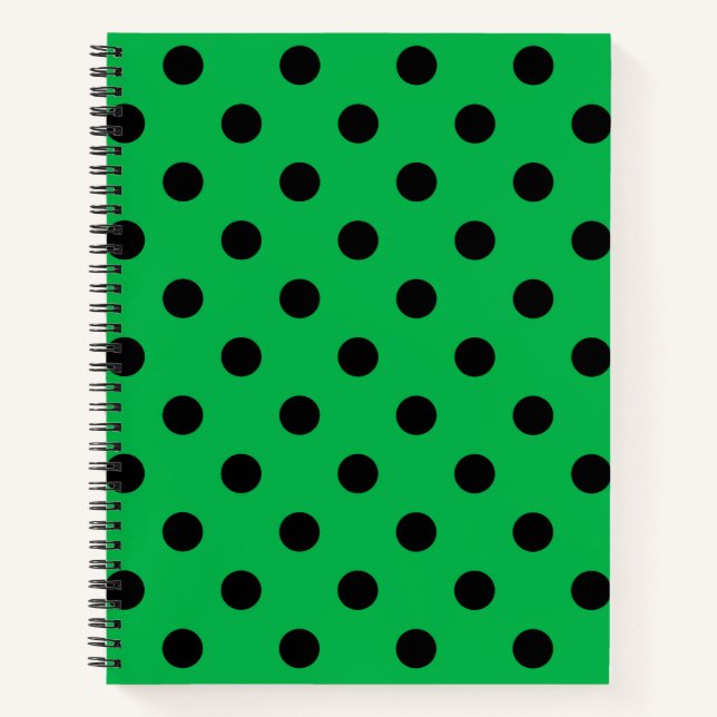 Cuaderno Lunares verdes y negros (Anverso)