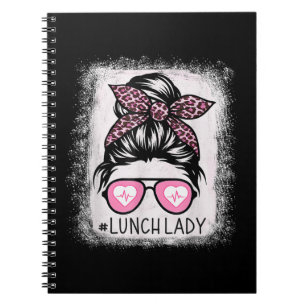 Cuaderno Lunch Lady Life Camisetas blanqueados Pink Leopard