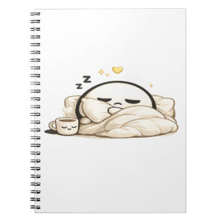 Cuaderno Lunio Soñoliento Café Cozy de la Mañana - Kawaii A