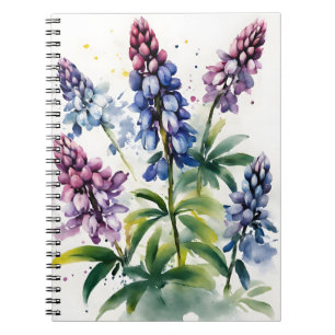 Cuaderno Lupin - Flores de acuarela
