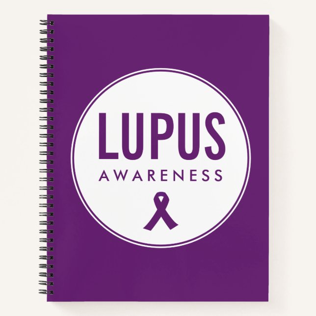 Cuaderno Lupus Awareness Ribbon Purple (Anverso)