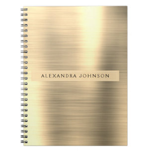 Cuaderno Luxur Relieve metalizado dorado Profesional Girly