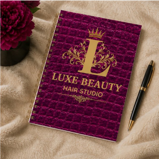 Cuaderno Luxury Crocodile Leather Monogram Gold Initial  (Subido por el creador)