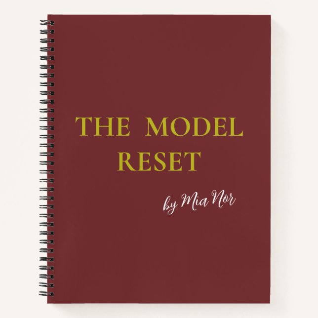 Cuaderno Luxury Deep Burgundy & Gold Parisian Chic Notebook (Anverso)