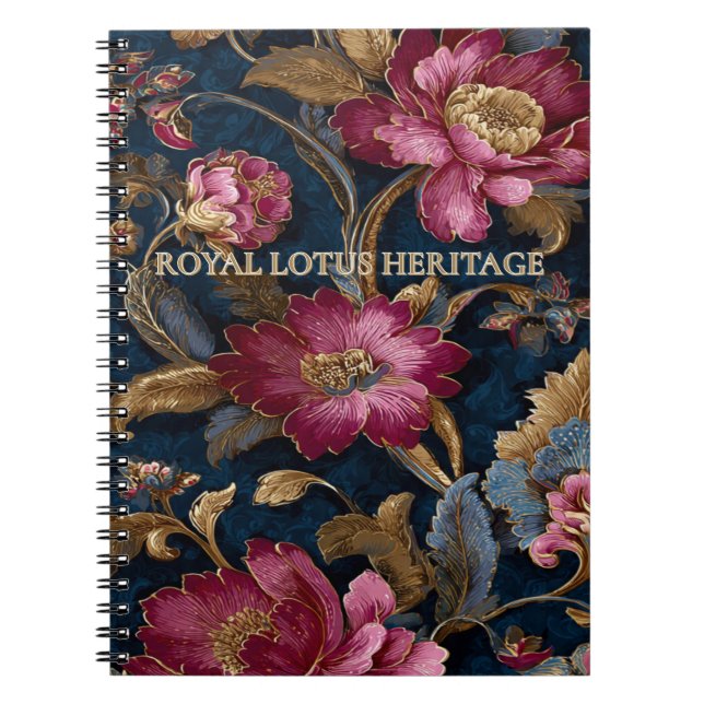 Cuaderno Luxury Floral Vintage Royal (Frente)