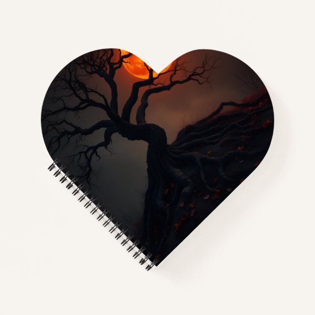 Cuaderno Luxury Haunted Blood Moon Halloween Notebook (Anverso)