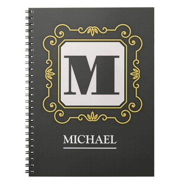 Cuaderno Luxury minimal Modern monogram (Frente)