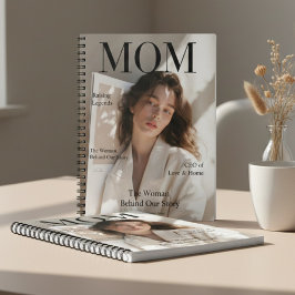 Cuaderno Luxury Personalized Photo Mom Magazine Cover