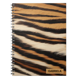 Cuaderno Luxury Tiger Skin Faux Fur Wild Animal Stripe