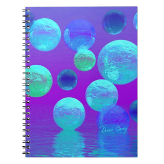 Cuaderno Luz abstracta ciánica y púrpura de la niebla