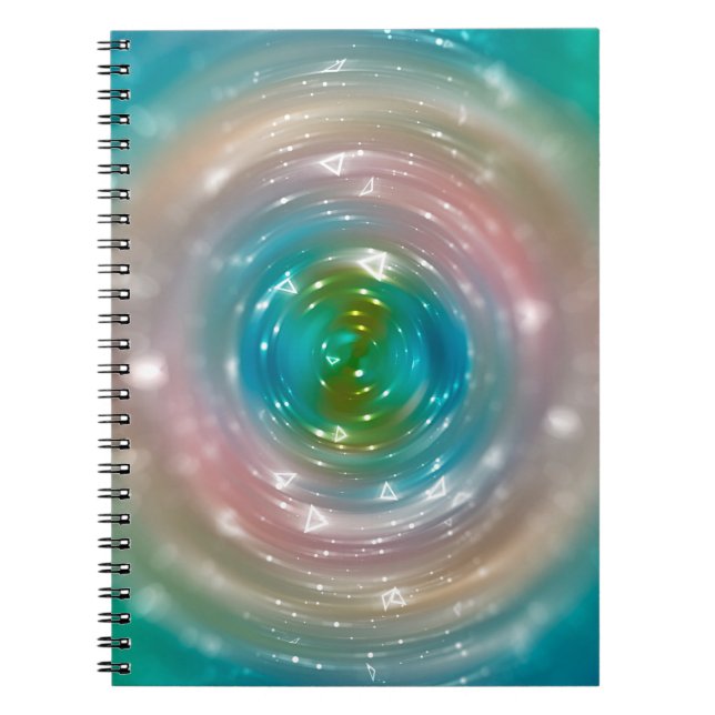 Cuaderno Luz Bokeh, luces de foco borroso brillantes en mul (Frente)