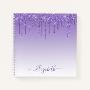 Cuaderno Luz Brillante de Purpura de Letra Moderna y Elegan