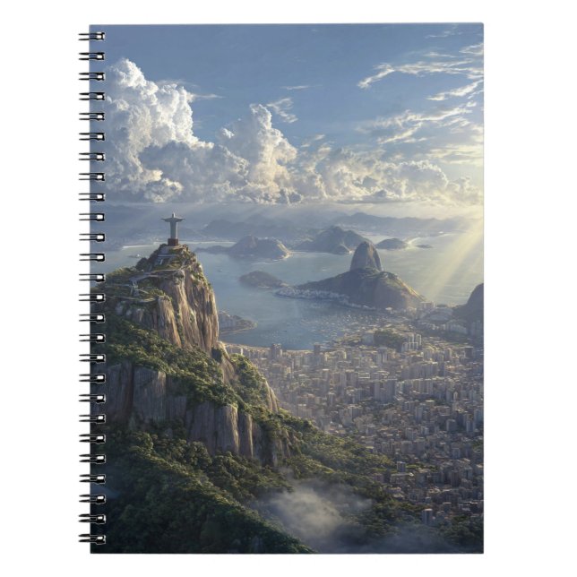 Cuaderno Luz celestial sobre el bloc de notas de Río (Frente)