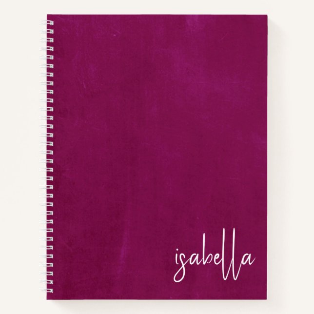 Cuaderno Luz Ciruela Personalizada (Anverso)
