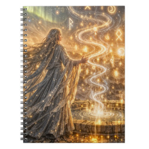 Cuaderno Luz de Fantasía Élfica Dorada – Fantasía Impresion