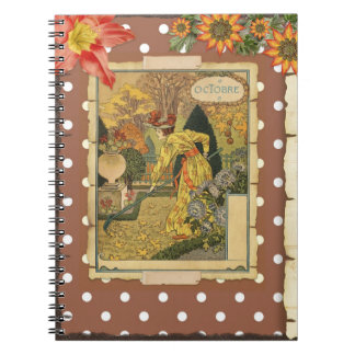 Cuaderno Luz de invierno de octubre en los jardines