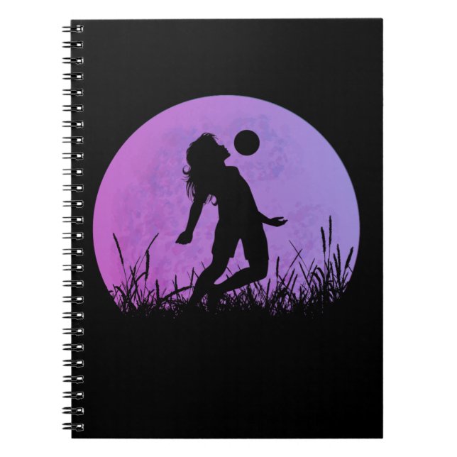 Cuaderno luz de la luna del chica de fútbol (Frente)