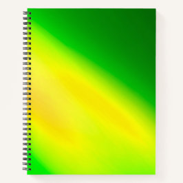 Cuaderno luz de la luna oscura verde amarilla Doble estriba
