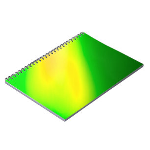 Cuaderno luz de la luna oscura verde amarilla Doble estriba