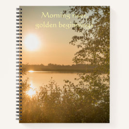 Cuaderno Luz del sol derramándose como bosque dorado Natura