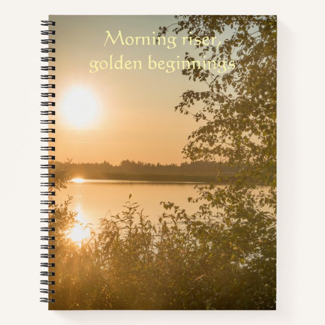 Cuaderno Luz del sol derramándose como bosque dorado Natura (Anverso)