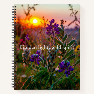 Cuaderno Luz Dorada Espíritu Salvaje Estética Acogedora