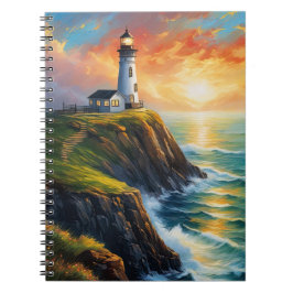 Cuaderno Luz guía, faro y atardecer