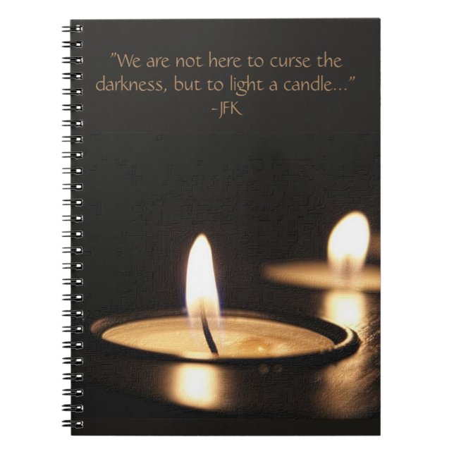 Cuaderno Luz inspiradora Una Cita De Velas (Frente)