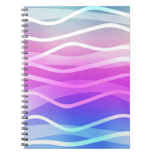 Cuaderno Luz multicolor, diseño de arcoíris con líneas plan