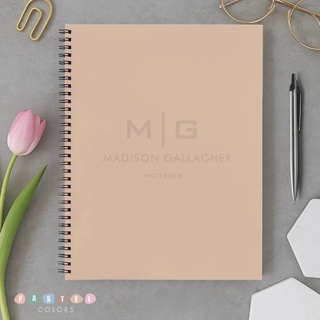 Cuaderno Luz Suave Sólida Pasta Melocotón Beige Rosa (Solid Soft Light Paste Peach Beige Pink Notebook
)