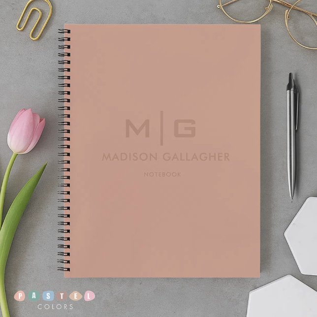 Cuaderno Luz Suave Sólida Pasta Terracota Rosa Rojo Rosa (Solid Soft Light Paste Terracotta Pink Red Pink Notebook
)