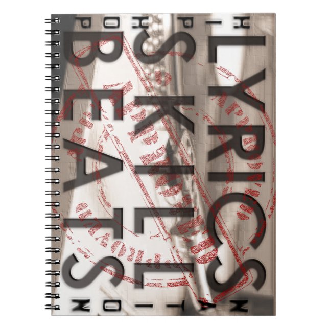 Cuaderno LYRICS SKILL BEATS hip hop (Frente)