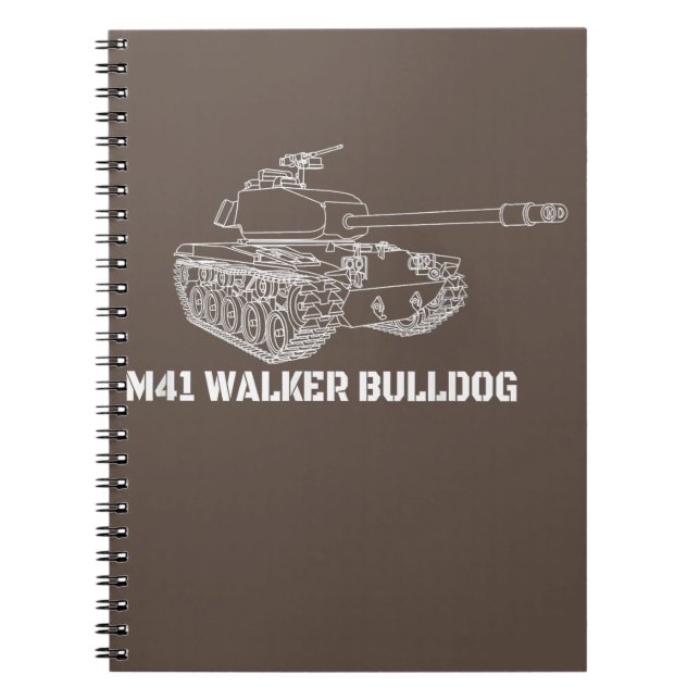 Cuaderno M41 Walker Bulldog American Light Army Tank Gift (Frente)