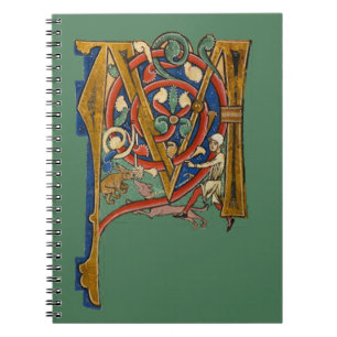 Cuaderno M inicial iluminada