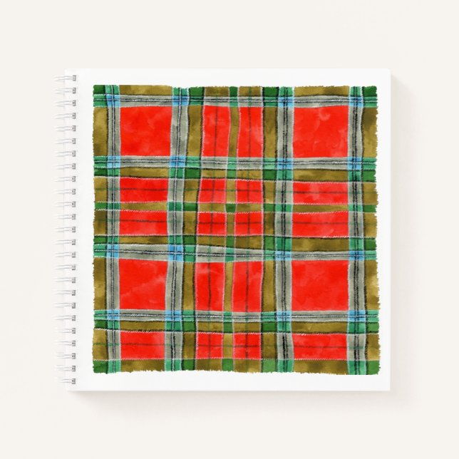 Cuaderno MAC BAIN TARTAN 8.5x8.5 Bloc de notas en espiral (Anverso)